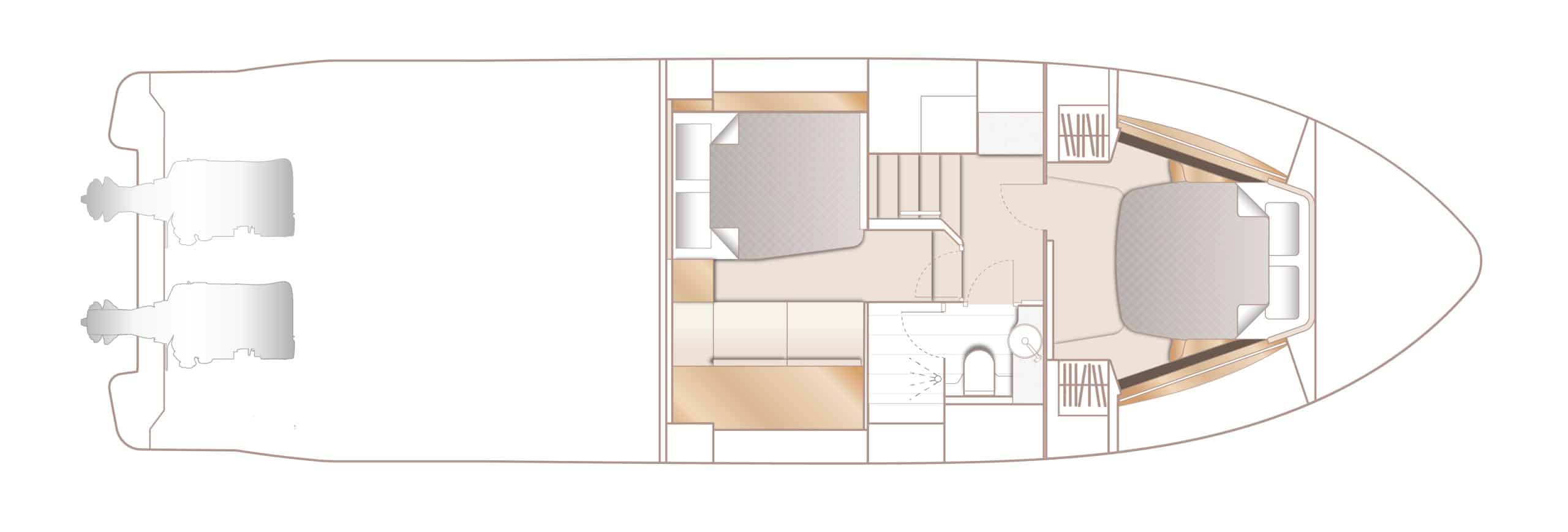 LOWER DECK - FORWARD CABIN OPTION
